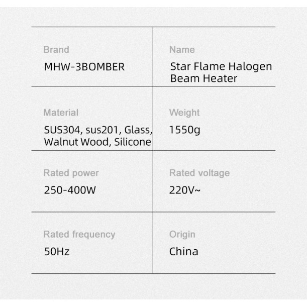 Star Flame Halogen Beam Heater