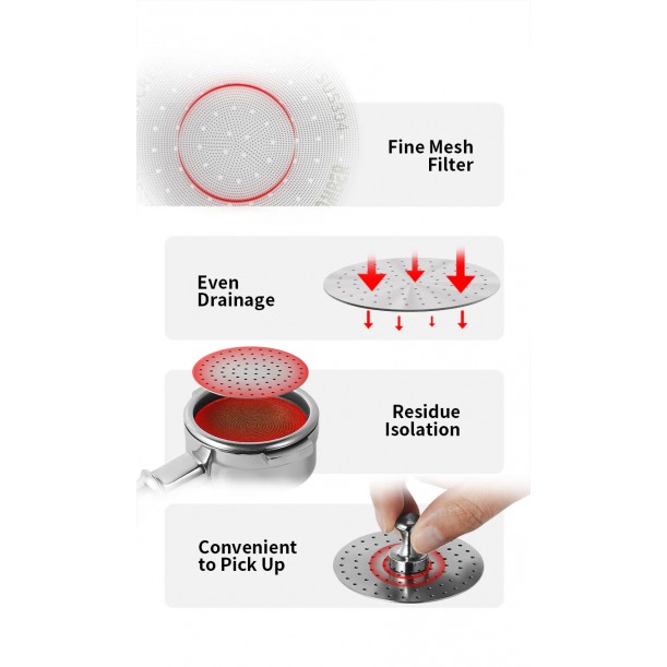 Espresso Puck Screen Titanium Plated Black