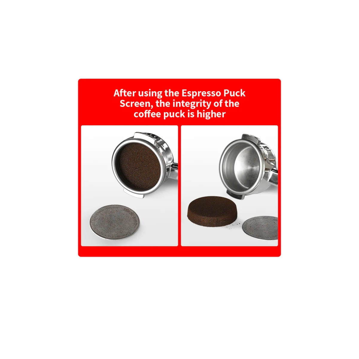 Espresso Puck Screen Titanium Plated Black