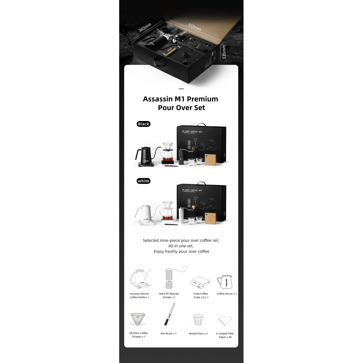 Assassin M1 Pour Over Coffee Set Deluxe