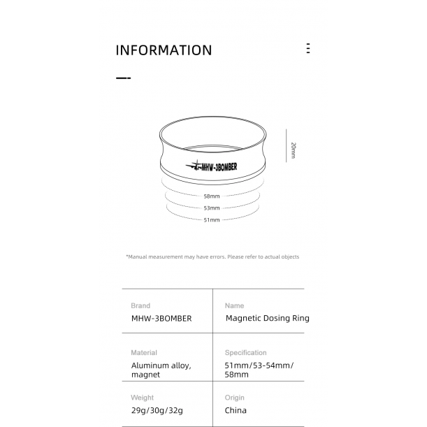Espresso Magnetic Coffee Dosing Funnel