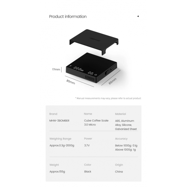 Cube Coffee Scale 3.0 Micro