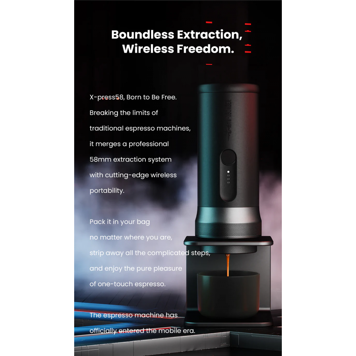 MHW-3BOMBER X-Press58 Portable Espresso Machine