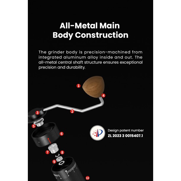 Blade R3 Pro Manual Black Coffee Grinder