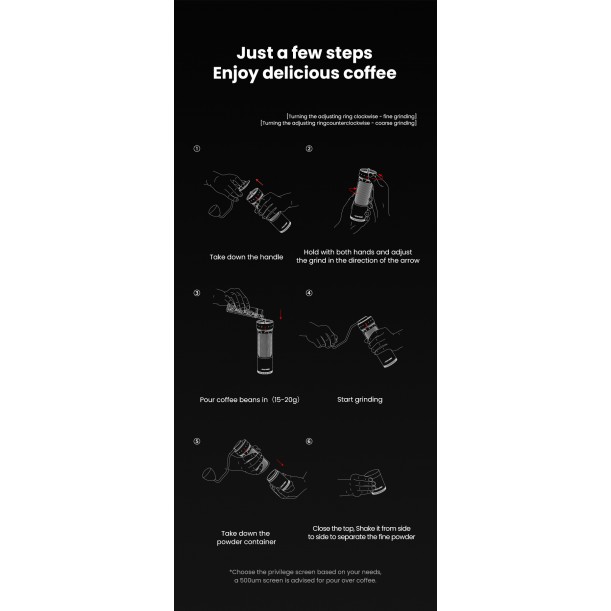 Blade R3 Pro Manual Black Coffee Grinder