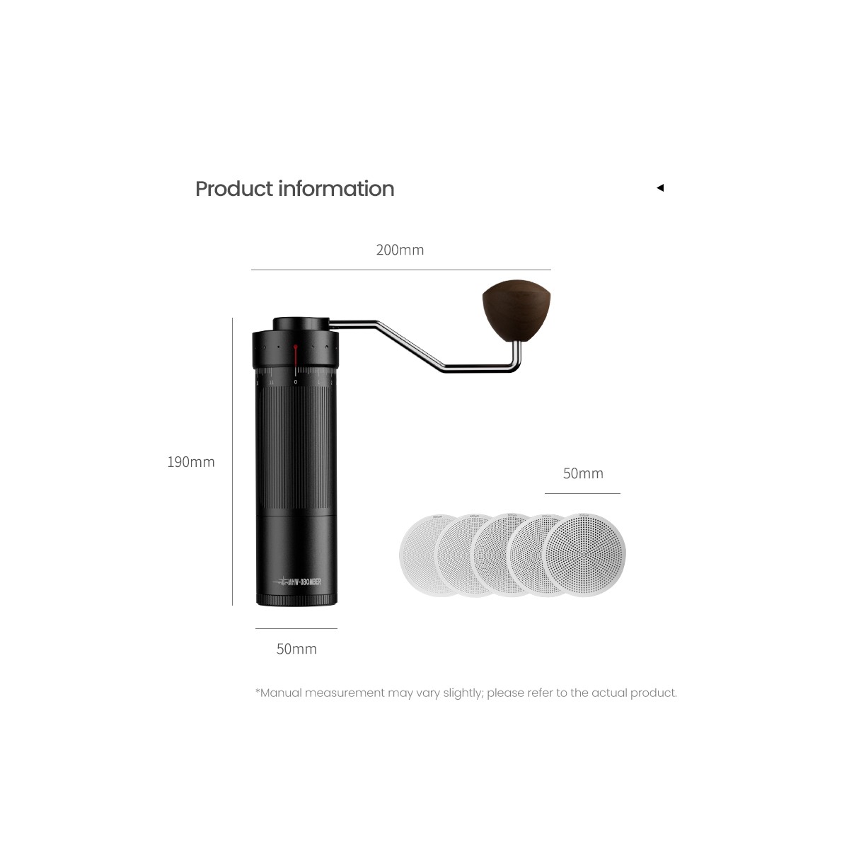 Blade R3 Pro Manual Black Coffee Grinder