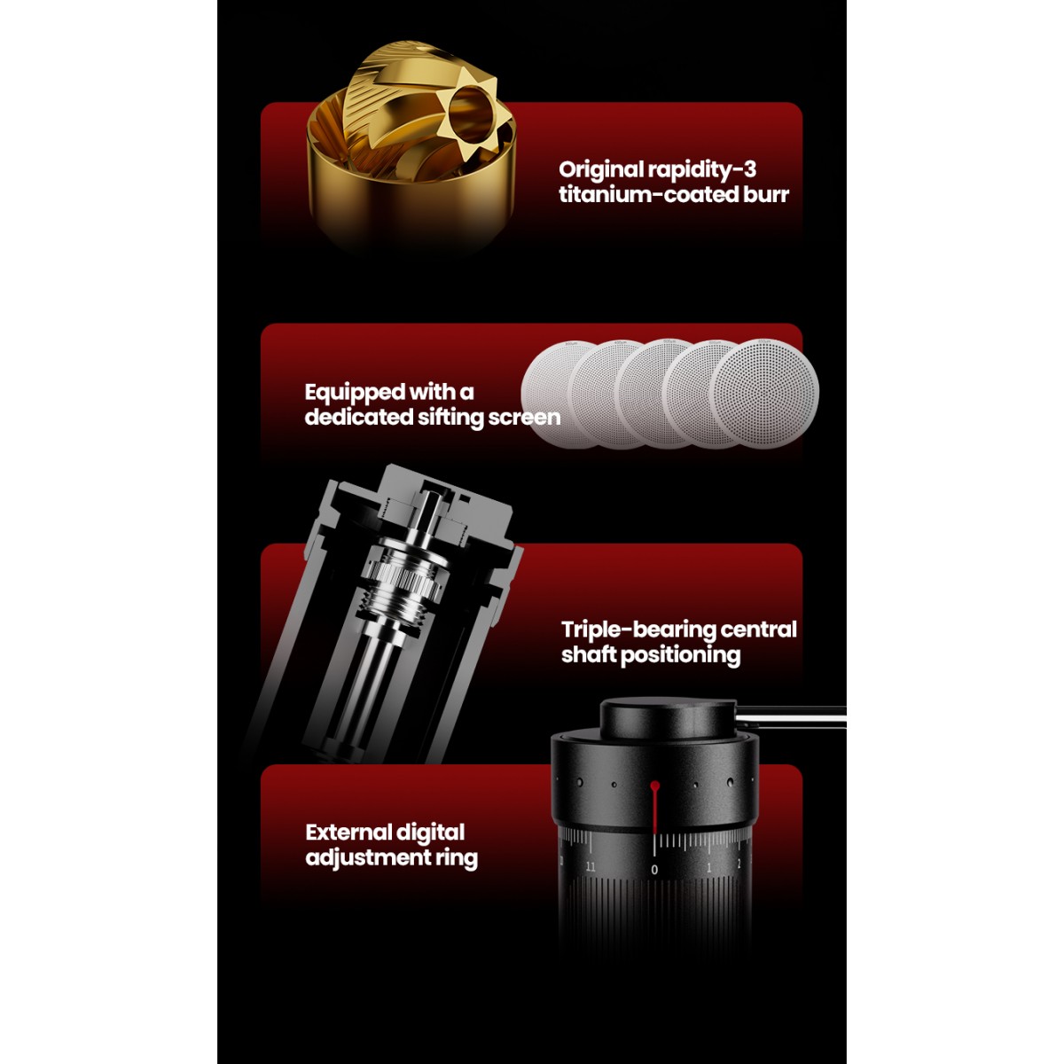 Blade R3 Pro Manual Black Coffee Grinder