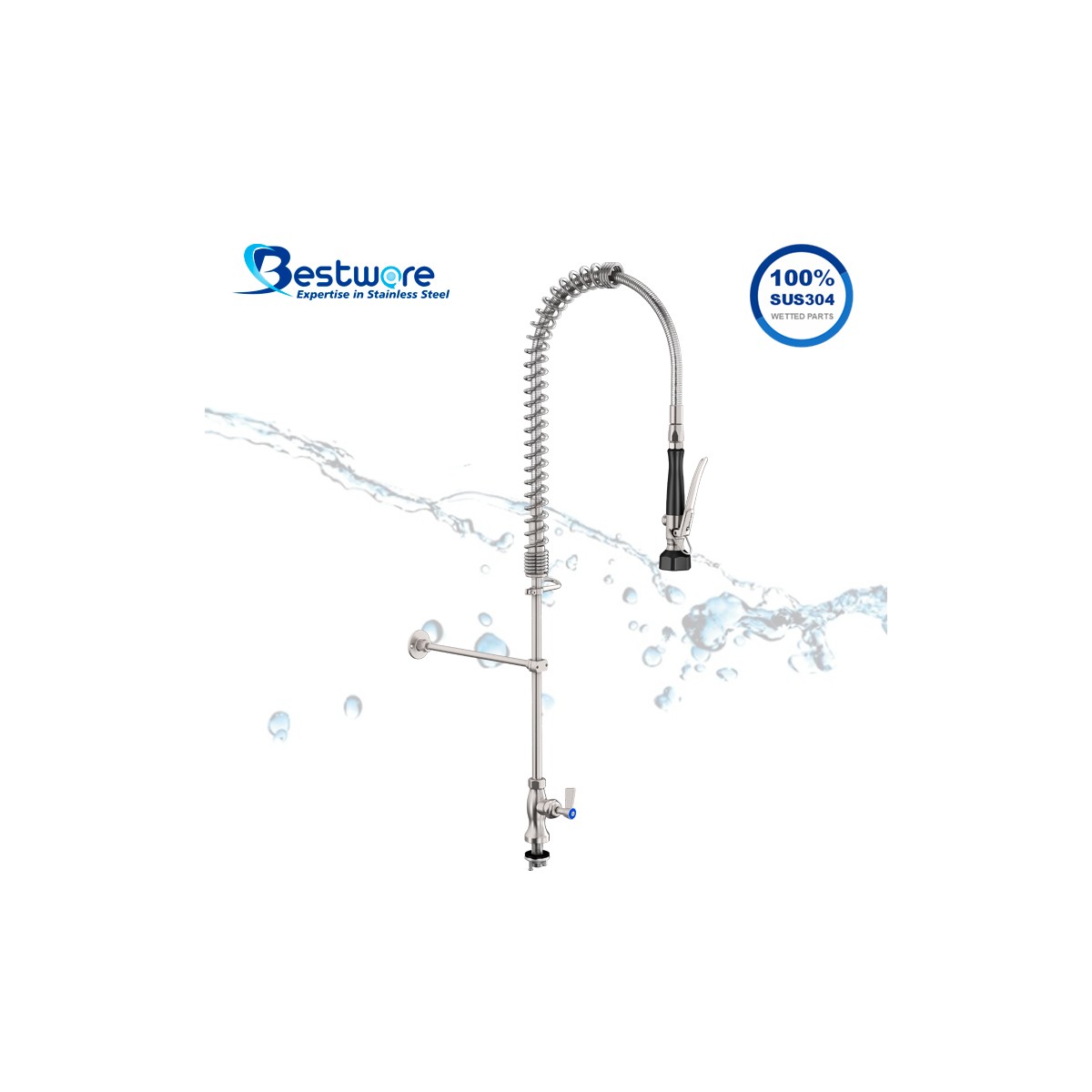 Single Hob Mount Pre-Rinse Faucet