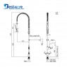 Dancing Angel Deck Mount Pre-Rinse Faucet with 6 inch Pot Filler