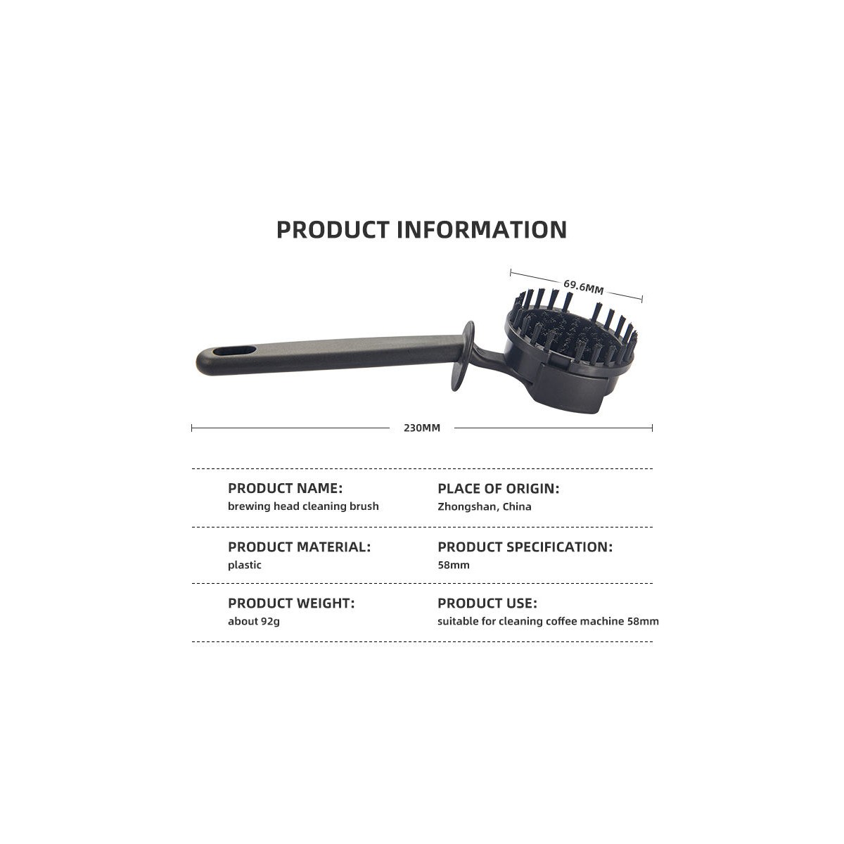 Espresso Machine Brewing Head Cleaning Brush