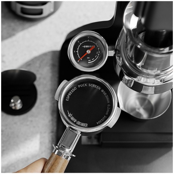 Espresso Puck Screen Titanium Plated Black