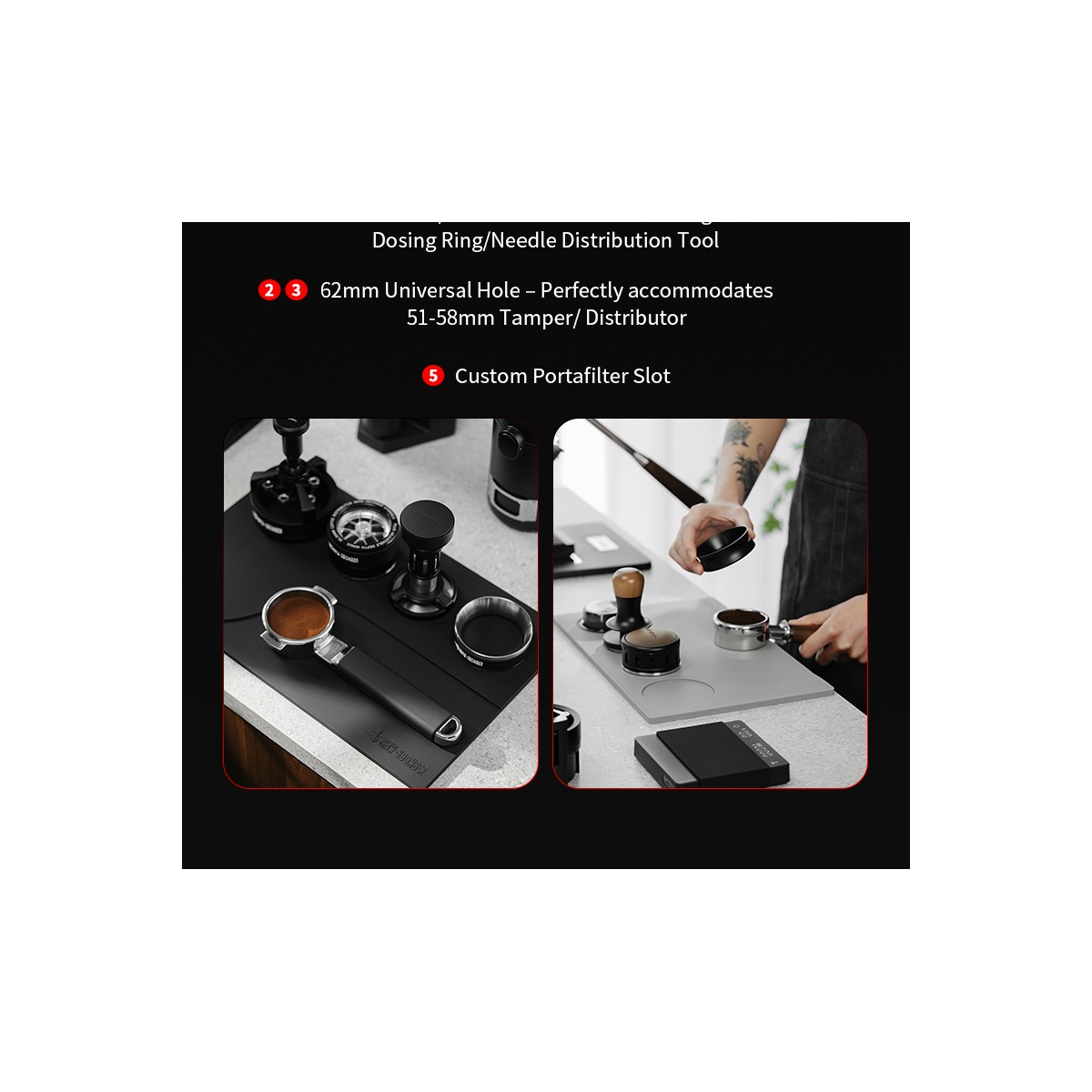 YU Series-Tamping Base - Black