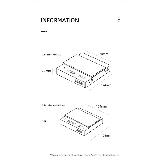 Cube Coffee Scale 2.0 Mini
