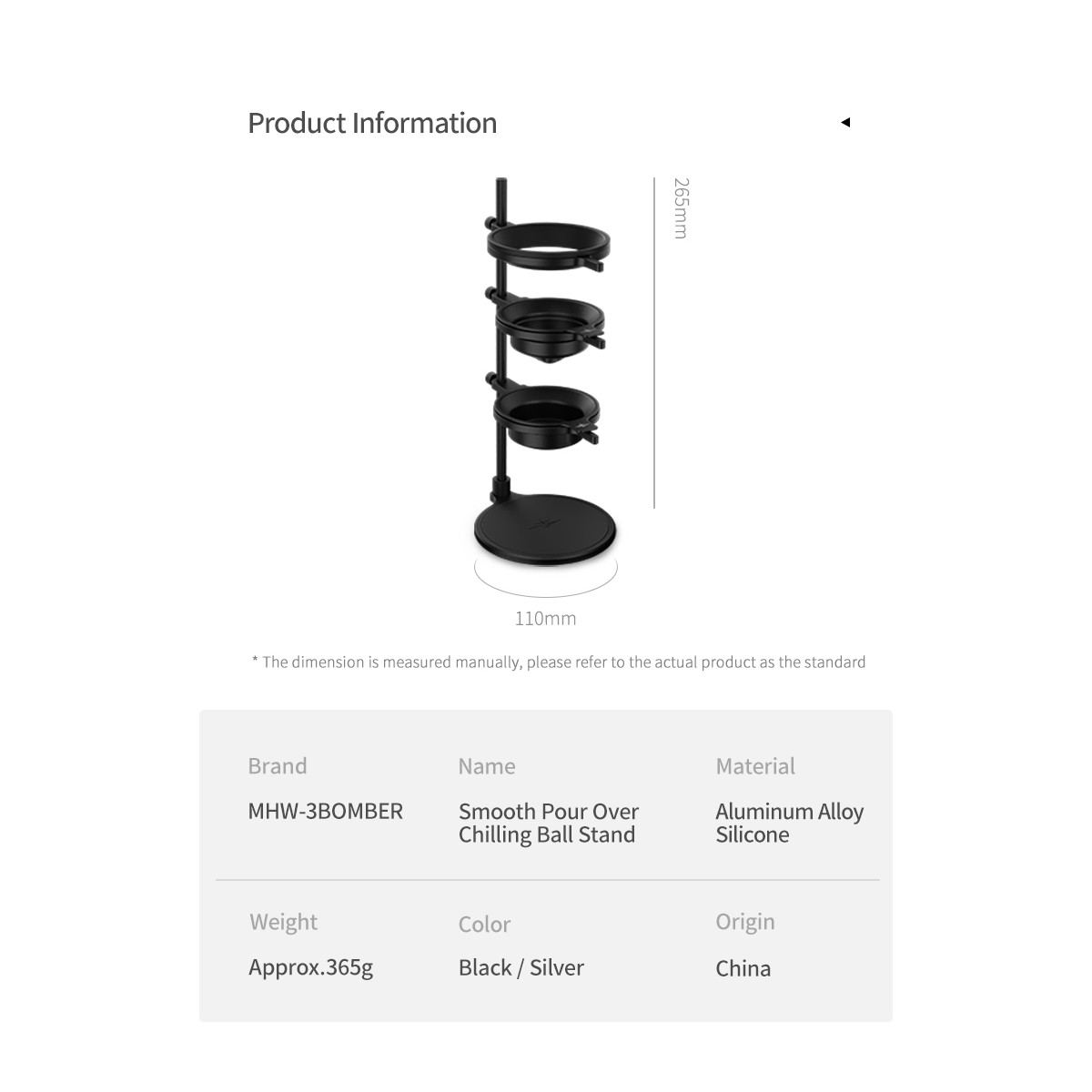 Smooth Pour Over Chilling Ball Stand