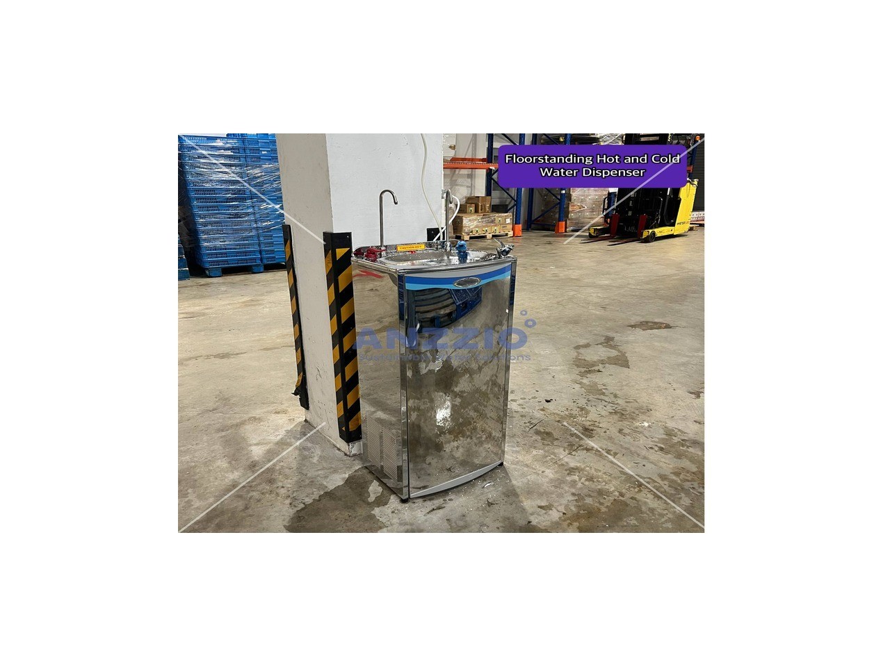 Enhancing Workplace Hydration: Anzzio Stainless Steel Hot & Cold Water Dispenser at local factory