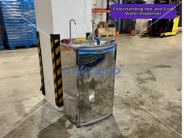 Enhancing Workplace Hydration: Anzzio Stainless Steel Hot & Cold Water Dispenser at local factory
