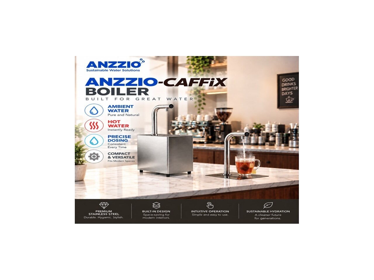 Hot or Ambient. Watch the Anzzio-CAFFiX Boiler in Action.